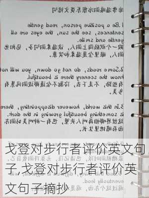 戈登对步行者评价英文句子,戈登对步行者评价英文句子摘抄