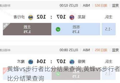 黄蜂vs步行者比分结果查询,黄蜂vs步行者比分结果查询
